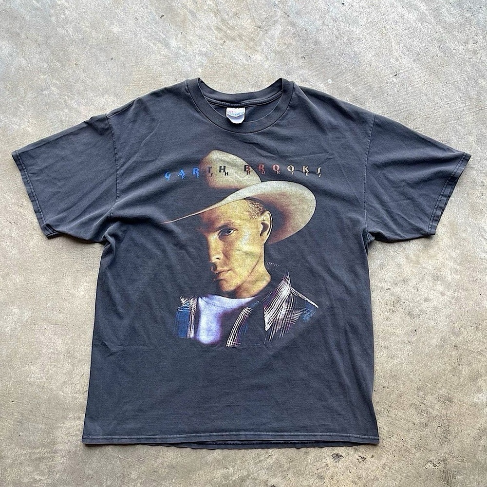 Rare & Vintage Garth Brooks World Tour 90s Graphic Tee XXL Hanes Beefy-T